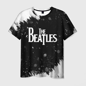 Мужская футболка 3D с принтом The Beatles BW в Петрозаводске, 100% полиэфир | прямой крой, круглый вырез горловины, длина до линии бедер | beatles | rock | the beatles | битлз | битлс | музыка | рок