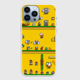 Чехол для iPhone 13 Pro Max с принтом MARIO 2020 в Петрозаводске,  |  | concept art | enemies | first level | fungus | game art | kirbys adventure | luigi’s mansion | mario | mario bros | minimalism | pixels | super mario | super mario 2 | марио