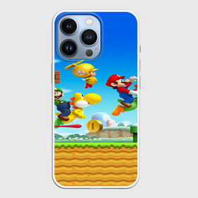 Чехол для iPhone 13 Pro с принтом Марио в Петрозаводске,  |  | concept art | enemies | first level | fungus | game art | kirbys adventure | luigi’s mansion | mario | mario bros | minimalism | pixels | super mario | super mario 2 | марио
