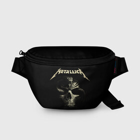 Поясная сумка 3D с принтом Metallica в Петрозаводске, 100% полиэстер | плотная ткань, ремень с регулируемой длиной, внутри несколько карманов для мелочей, основное отделение и карман с обратной стороны сумки застегиваются на молнию | heavy metal | metal | metallica | гитара | группы | метал | металлика | музыка | рок | трэш метал | хєви метал