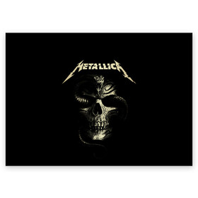 Поздравительная открытка с принтом Metallica в Петрозаводске, 100% бумага | плотность бумаги 280 г/м2, матовая, на обратной стороне линовка и место для марки
 | heavy metal | metal | metallica | гитара | группы | метал | металлика | музыка | рок | трэш метал | хєви метал