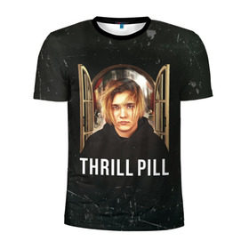 Мужская футболка 3D спортивная с принтом THRILL PILL - Грустная Песня в Петрозаводске, 100% полиэстер с улучшенными характеристиками | приталенный силуэт, круглая горловина, широкие плечи, сужается к линии бедра | fuelle | logo | music | noir | pil | pill | rap | raper | symbol | thril | thrill | tril | trill | дамб | лого | музыка | пил | пилл | рэп | рэппер | сам | символ | трил | трилл | тхрил | тхрилл | фотографии | щит