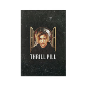 Обложка для паспорта матовая кожа с принтом THRILL PILL - Грустная Песня в Петрозаводске, натуральная матовая кожа | размер 19,3 х 13,7 см; прозрачные пластиковые крепления | Тематика изображения на принте: fuelle | logo | music | noir | pil | pill | rap | raper | symbol | thril | thrill | tril | trill | дамб | лого | музыка | пил | пилл | рэп | рэппер | сам | символ | трил | трилл | тхрил | тхрилл | фотографии | щит