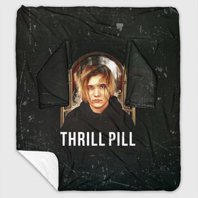Плед с рукавами с принтом THRILL PILL - Грустная Песня в Петрозаводске, 100% полиэстер | Закругленные углы, все края обработаны. Ткань не мнется и не растягивается. Размер 170*145 | fuelle | logo | music | noir | pil | pill | rap | raper | symbol | thril | thrill | tril | trill | дамб | лого | музыка | пил | пилл | рэп | рэппер | сам | символ | трил | трилл | тхрил | тхрилл | фотографии | щит