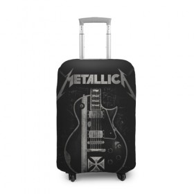Чехол для чемодана 3D с принтом Metallica в Петрозаводске, 86% полиэфир, 14% спандекс | двустороннее нанесение принта, прорези для ручек и колес | heavy metal | metal | metallica | гитара | группы | метал | металлика | музыка | рок | трэш метал | хєви метал