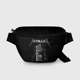 Поясная сумка 3D с принтом Metallica в Петрозаводске, 100% полиэстер | плотная ткань, ремень с регулируемой длиной, внутри несколько карманов для мелочей, основное отделение и карман с обратной стороны сумки застегиваются на молнию | heavy metal | metal | metallica | гитара | группы | метал | металлика | музыка | рок | трэш метал | хєви метал