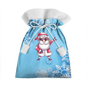 Подарочный 3D мешок с принтом Дед Мороз в Петрозаводске, 100% полиэстер | Размер: 29*39 см | в подарок | дед мороз | зима | новогодние | новый год | подарок | рождество | с новым годом | снег | снежинки