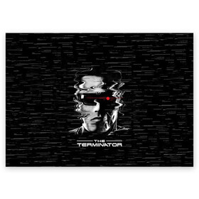 Поздравительная открытка с принтом The Terminator в Петрозаводске, 100% бумага | плотность бумаги 280 г/м2, матовая, на обратной стороне линовка и место для марки
 | arnold | connor | john | robot | schwarzenegger | skynet | t 800 | terminator | арнольд | джон | коннор | ликвидатор | небесная | робот | сеть | скайнет | терминатор | шварценеггер
