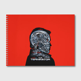 Альбом для рисования с принтом The Terminator в Петрозаводске, 100% бумага
 | матовая бумага, плотность 200 мг. | Тематика изображения на принте: arnold | connor | john | robot | schwarzenegger | skynet | t 800 | terminator | арнольд | джон | коннор | ликвидатор | небесная | робот | сеть | скайнет | терминатор | шварценеггер