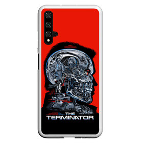 Чехол для Honor 20 с принтом The Terminator в Петрозаводске, Силикон | Область печати: задняя сторона чехла, без боковых панелей | Тематика изображения на принте: arnold | connor | john | robot | schwarzenegger | skynet | t 800 | terminator | арнольд | джон | коннор | ликвидатор | небесная | робот | сеть | скайнет | терминатор | шварценеггер