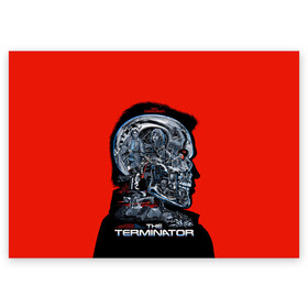 Поздравительная открытка с принтом The Terminator в Петрозаводске, 100% бумага | плотность бумаги 280 г/м2, матовая, на обратной стороне линовка и место для марки
 | arnold | connor | john | robot | schwarzenegger | skynet | t 800 | terminator | арнольд | джон | коннор | ликвидатор | небесная | робот | сеть | скайнет | терминатор | шварценеггер