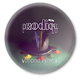 Значок с принтом The Prodigy в Петрозаводске,  металл | круглая форма, металлическая застежка в виде булавки | people | prodigy | the prodigy | voodoo people | продиджи