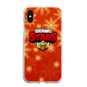 Чехол для iPhone XS Max матовый с принтом Новогодний Brawl Stars в Петрозаводске, Силикон | Область печати: задняя сторона чехла, без боковых панелей | brawl | brawl stars | crow | leon | stars | бравл | бравл старс | браво старс | зима | игра | компьютерная | кров | леон | новогодний | новый год | онлайн | с новым годом | снеж | старс