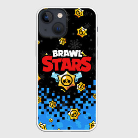 Чехол для iPhone 13 mini с принтом НОВОГОДНИЙ BRAWL STARS в Петрозаводске,  |  | 8 bit | 8 бит. | 8bit | brawl stars | brawl stars новогодний | colt | crow | leon | penny | poco | shelly | spike | wanted | брав | бравл старс | звезды | леон | новый год | старс