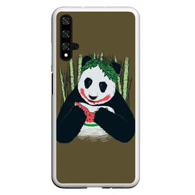 Чехол для Honor 20 с принтом Panda в Петрозаводске, Силикон | Область печати: задняя сторона чехла, без боковых панелей | animal | арбуз | бамбук | животное | панда