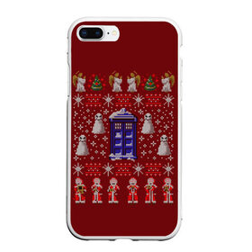 Чехол для iPhone 7Plus/8 Plus матовый с принтом Новогодний Doctor Who в Петрозаводске, Силикон | Область печати: задняя сторона чехла, без боковых панелей | Тематика изображения на принте: bbc | dimension | dr who | jenna coleman | jodie whittaker | matt smith | relative | resolution | space | tardis | the doctor | time | галлифрей | джоди уиттакер | доктор кто | тардис