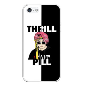 Чехол для iPhone 5/5S матовый с принтом Thrill pill в Петрозаводске, Силикон | Область печати: задняя сторона чехла, без боковых панелей | pill | thrill | thrill pill | пилл | тимур самедов | трилл | трилл пилл