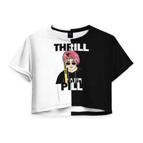 Женская футболка Cropp-top с принтом Thrill pill в Петрозаводске, 100% полиэстер | круглая горловина, длина футболки до линии талии, рукава с отворотами | pill | thrill | thrill pill | пилл | тимур самедов | трилл | трилл пилл