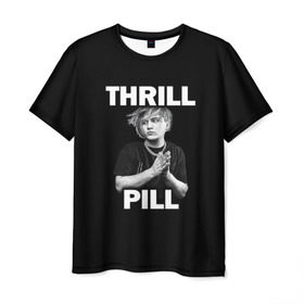 Мужская футболка 3D с принтом Thrill pill в Петрозаводске, 100% полиэфир | прямой крой, круглый вырез горловины, длина до линии бедер | pill | thrill | thrill pill | пилл | тимур самедов | трилл | трилл пилл