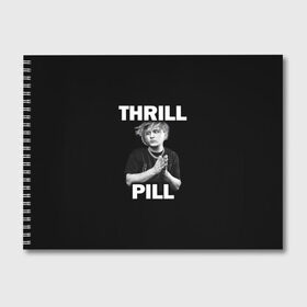 Альбом для рисования с принтом Thrill pill в Петрозаводске, 100% бумага
 | матовая бумага, плотность 200 мг. | Тематика изображения на принте: pill | thrill | thrill pill | пилл | тимур самедов | трилл | трилл пилл