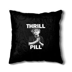 Подушка 3D с принтом Thrill pill в Петрозаводске, наволочка – 100% полиэстер, наполнитель – холлофайбер (легкий наполнитель, не вызывает аллергию). | состоит из подушки и наволочки. Наволочка на молнии, легко снимается для стирки | Тематика изображения на принте: pill | thrill | thrill pill | пилл | тимур самедов | трилл | трилл пилл