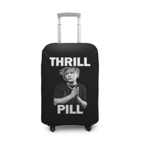 Чехол для чемодана 3D с принтом Thrill pill в Петрозаводске, 86% полиэфир, 14% спандекс | двустороннее нанесение принта, прорези для ручек и колес | pill | thrill | thrill pill | пилл | тимур самедов | трилл | трилл пилл