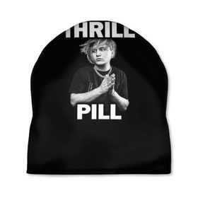 Шапка 3D с принтом Thrill pill в Петрозаводске, 100% полиэстер | универсальный размер, печать по всей поверхности изделия | pill | thrill | thrill pill | пилл | тимур самедов | трилл | трилл пилл