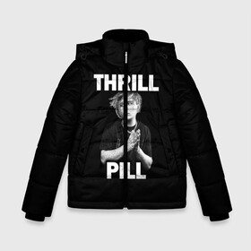 Зимняя куртка для мальчиков 3D с принтом Thrill pill в Петрозаводске, ткань верха — 100% полиэстер; подклад — 100% полиэстер, утеплитель — 100% полиэстер | длина ниже бедра, удлиненная спинка, воротник стойка и отстегивающийся капюшон. Есть боковые карманы с листочкой на кнопках, утяжки по низу изделия и внутренний карман на молнии. 

Предусмотрены светоотражающий принт на спинке, радужный светоотражающий элемент на пуллере молнии и на резинке для утяжки | pill | thrill | thrill pill | пилл | тимур самедов | трилл | трилл пилл