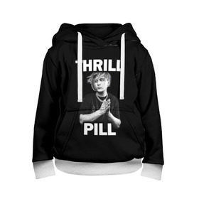 Детская толстовка 3D с принтом Thrill pill в Петрозаводске, 100% полиэстер | двухслойный капюшон со шнурком для регулировки, мягкие манжеты на рукавах и по низу толстовки, спереди карман-кенгуру с мягким внутренним слоем | Тематика изображения на принте: pill | thrill | thrill pill | пилл | тимур самедов | трилл | трилл пилл