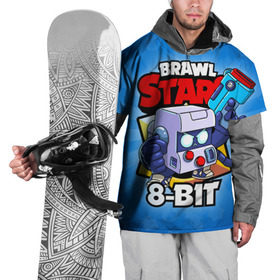 Накидка на куртку 3D с принтом BRAWL STARS 8-BIT в Петрозаводске, 100% полиэстер |  | 8 bit | 8 бит | brawl stars | brawl stars 8 bit | brawler | бравл старз | бравлер