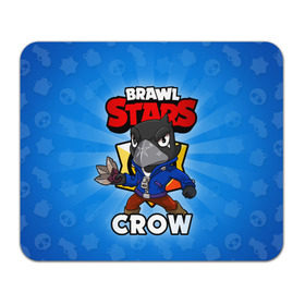 Коврик для мышки прямоугольный с принтом BRAWL STARS CROW в Петрозаводске, натуральный каучук | размер 230 х 185 мм; запечатка лицевой стороны | brawl stars | brawl stars crow | brawler | crow | бравл старз | бравлер | ворон