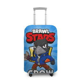 Чехол для чемодана 3D с принтом BRAWL STARS CROW в Петрозаводске, 86% полиэфир, 14% спандекс | двустороннее нанесение принта, прорези для ручек и колес | brawl stars | brawl stars crow | brawler | crow | бравл старз | бравлер | ворон