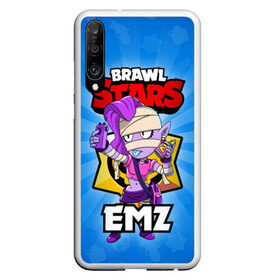 Чехол для Honor P30 с принтом BRAWL STARS EMZ в Петрозаводске, Силикон | Область печати: задняя сторона чехла, без боковых панелей | brawl stars | brawl stars emz | brawler | emz | бравл старз | бравлер | эмз