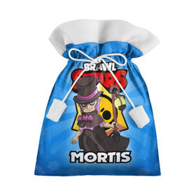 Подарочный 3D мешок с принтом BRAWL STARS MORTIS в Петрозаводске, 100% полиэстер | Размер: 29*39 см | Тематика изображения на принте: brawl stars | brawl stars mortis | brawler | mortis | бравл старз | бравлер | мортис