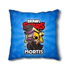 Подушка 3D с принтом BRAWL STARS MORTIS в Петрозаводске, наволочка – 100% полиэстер, наполнитель – холлофайбер (легкий наполнитель, не вызывает аллергию). | состоит из подушки и наволочки. Наволочка на молнии, легко снимается для стирки | Тематика изображения на принте: brawl stars | brawl stars mortis | brawler | mortis | бравл старз | бравлер | мортис