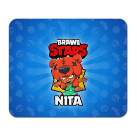 Коврик для мышки прямоугольный с принтом BRAWL STARS NITA в Петрозаводске, натуральный каучук | размер 230 х 185 мм; запечатка лицевой стороны | brawl stars | brawl stars nita | brawler | nita | бравл старз | бравлер | нита