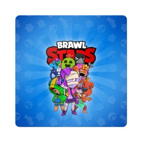 Магнит виниловый Квадрат с принтом BRAWL STARS в Петрозаводске, полимерный материал с магнитным слоем | размер 9*9 см, закругленные углы | Тематика изображения на принте: 8 bit | 8 бит | brawl stars | brawler | crow | emz | leon | nita | sandy | spike | бравл старз | бравлер | ворон | леон | нита | спайк | сэнди | эмз