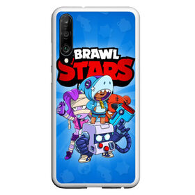 Чехол для Honor P30 с принтом BRAWL STARS в Петрозаводске, Силикон | Область печати: задняя сторона чехла, без боковых панелей | 8 bit | 8 бит | brawl stars | brawler | emz | leon | nita | бравл старз | бравлер | леон | нита | эмз