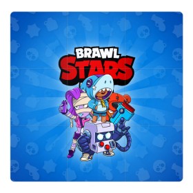 Магнитный плакат 3Х3 с принтом BRAWL STARS в Петрозаводске, Полимерный материал с магнитным слоем | 9 деталей размером 9*9 см | Тематика изображения на принте: 8 bit | 8 бит | brawl stars | brawler | emz | leon | nita | бравл старз | бравлер | леон | нита | эмз