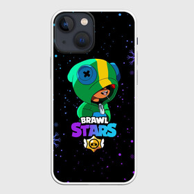 Чехол для iPhone 13 mini с принтом Новогодний Brawl Stars LEON в Петрозаводске,  |  | brawl | brawl stars | crow | leon | stars | бравл | бравл старс | браво старс | игра | компьютерная | кров | леон | новогодний | новый год | онлайн | с новым годом | снежинки | старс