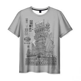 Мужская футболка 3D с принтом Hazbin Hotel в Петрозаводске, 100% полиэфир | прямой крой, круглый вырез горловины, длина до линии бедер | hazbin hotel | hell | ад | ада | аластор | вэгги | отель хазбин | пасхалки | рай | тайны | чарли