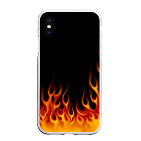 Чехол для iPhone XS Max матовый с принтом Пламя Old School в Петрозаводске, Силикон | Область печати: задняя сторона чехла, без боковых панелей | burn | fire | костер | нарисованный | огня | огонь | олдскул | пламени | пламя | пожар | пылает | рисованный огонь | языки