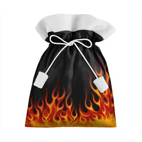 Подарочный 3D мешок с принтом Пламя Old School в Петрозаводске, 100% полиэстер | Размер: 29*39 см | burn | fire | костер | нарисованный | огня | огонь | олдскул | пламени | пламя | пожар | пылает | рисованный огонь | языки