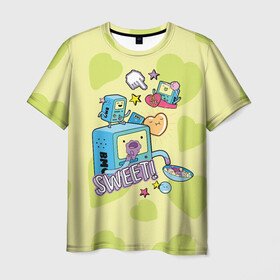 Мужская футболка 3D с принтом Sweet BMOs в Петрозаводске, 100% полиэфир | прямой крой, круглый вырез горловины, длина до линии бедер | adventure time | bmo | dsgnosadchaya | sweet | vdosadir | бимо | время приключений | пендлтон уорд