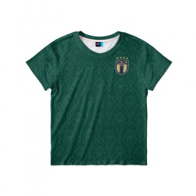 Детская футболка 3D с принтом Italy home EURO 2020 в Петрозаводске, 100% гипоаллергенный полиэфир | прямой крой, круглый вырез горловины, длина до линии бедер, чуть спущенное плечо, ткань немного тянется | championship | euro | insigne | italy | uefa | евро | инсинье | уефа | чемпиона европы