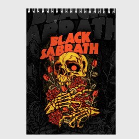 Скетчбук с принтом Black Sabbath в Петрозаводске, 100% бумага
 | 48 листов, плотность листов — 100 г/м2, плотность картонной обложки — 250 г/м2. Листы скреплены сверху удобной пружинной спиралью | black sabbath | hard rock | heavy metal | блэк сабат | группы | метал | музыка | оззи осборн | рок | хард рок | хэви метал