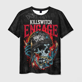 Мужская футболка 3D с принтом Killswitch Engage в Петрозаводске, 100% полиэфир | прямой крой, круглый вырез горловины, длина до линии бедер | Тематика изображения на принте: killswitch engage | kse | metal | группы | метал | музыка | рок