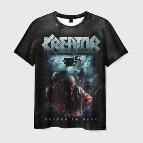 Мужская футболка 3D с принтом Kreator в Петрозаводске, 100% полиэфир | прямой крой, круглый вырез горловины, длина до линии бедер | kreator | metal | готик метал | группы | дэт метала | индастриал метал | метал | музыка | рок | трэш метал