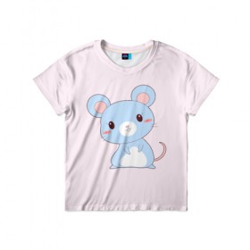 Детская футболка 3D с принтом Мышка в Петрозаводске, 100% гипоаллергенный полиэфир | прямой крой, круглый вырез горловины, длина до линии бедер, чуть спущенное плечо, ткань немного тянется | Тематика изображения на принте: 2020 | christmas | happy | merry | mouse | new year | rat | в подарок | детский | крыса | мышь | новый год | поздравить | рождество | с наступающим | с новым годом | с рождеством