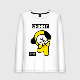 Женский лонгслив хлопок с принтом CHIMMY BT21 в Петрозаводске, 100% хлопок |  | bt21 | bts | chimmy | cooky | koya | love yourself. | mang | rj | shooky | tata | бт21 | бтс